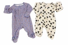 Carter  s Baby Girl Newborn Sleepers, Lot Of Two - 0349