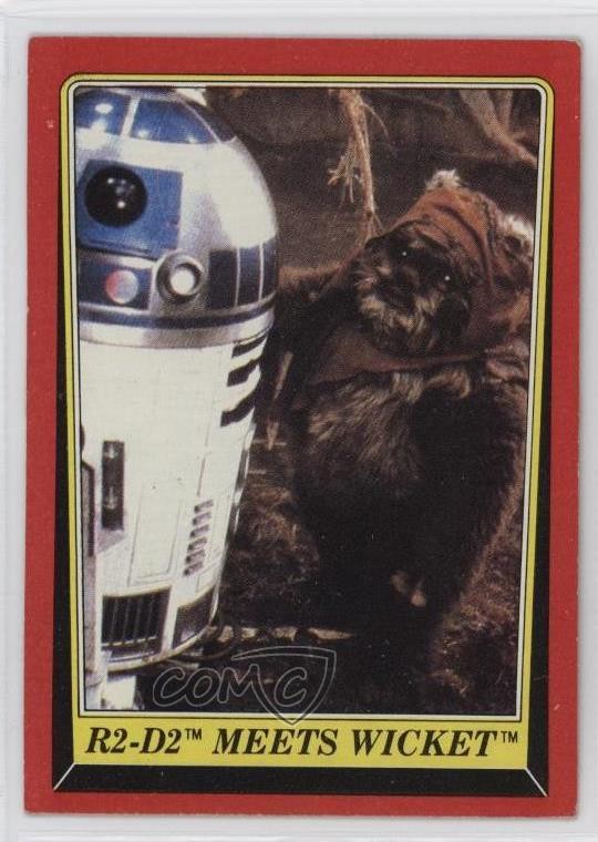 1983 Topps Star Wars: ROTJ Wicket W Warrick R2-D2 Meets Wicket #91 0s2