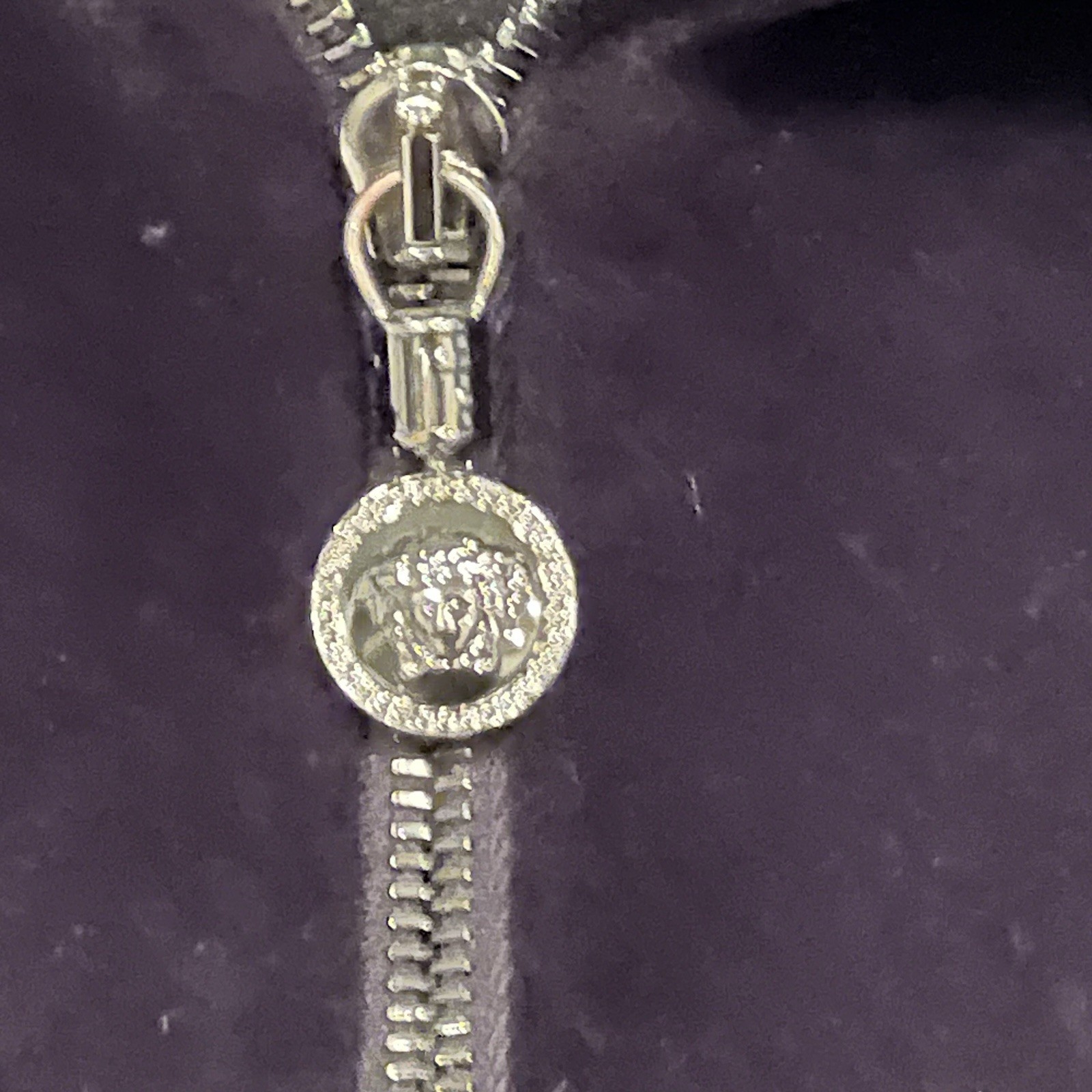 Versace Velour Lightweight Jacket Embroidered Med… - image 5