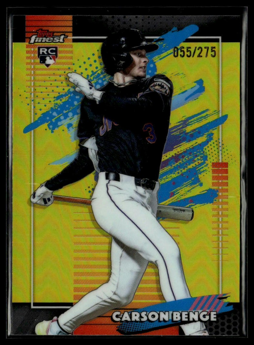 2026 Finest #116 Carson Benge Yellow Refractors #/275