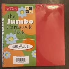 DCWV The Jumbo Cardstock Pack 12x12 Assorted Colors Textures Over 150 Sheets New
