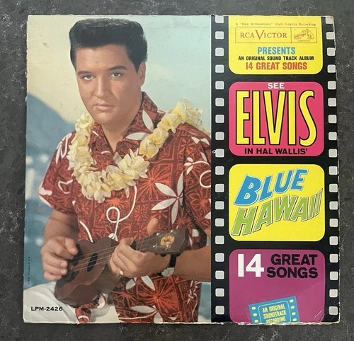 Vintage Vinyl Record, Elvis Presley, Blue Hawaii, Super Clean & Sharp Vinyl