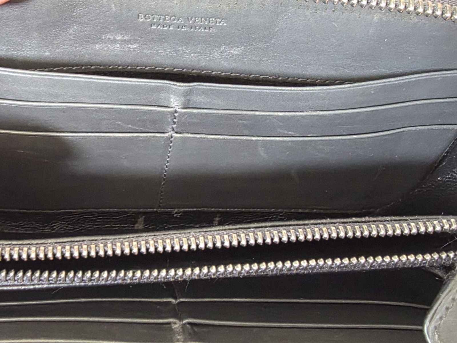 Bottega Veneta Intrecciato Woven Black Leather Zip-Around Long Wallet thumbnail 11