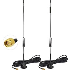 Omni-Directional 4G LTE Antenna 2-Pack with Magnetic Base SMA Male Connector
