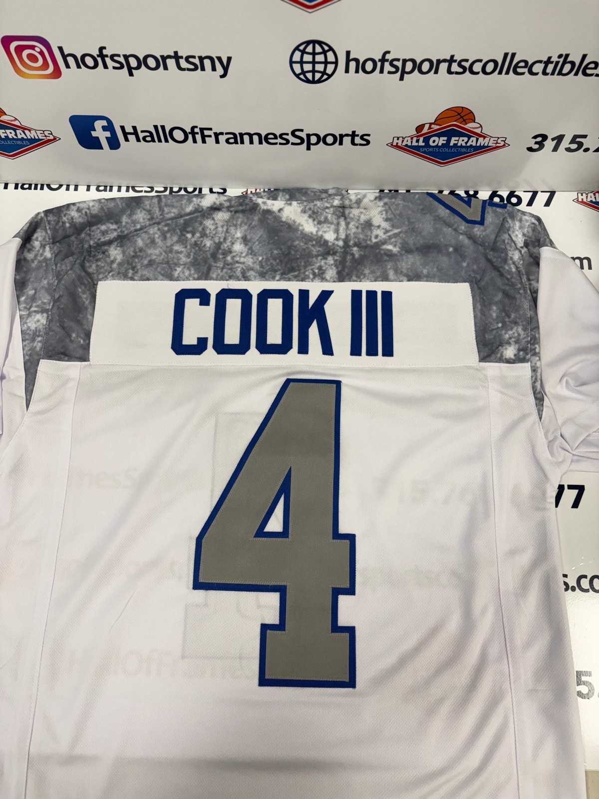 James Cook Bills Sewn Stitched Rivalry Custom Jersey Xl