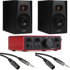 Focusrite Scarlett Solo 4th Gen USB Audio Interface and ADAM Audio T5V 5 inch