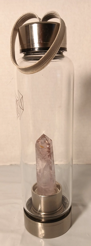 Glacce Purple Amethyst Crystal Elixir Glass Water Bottle - 第 6/7 張圖片