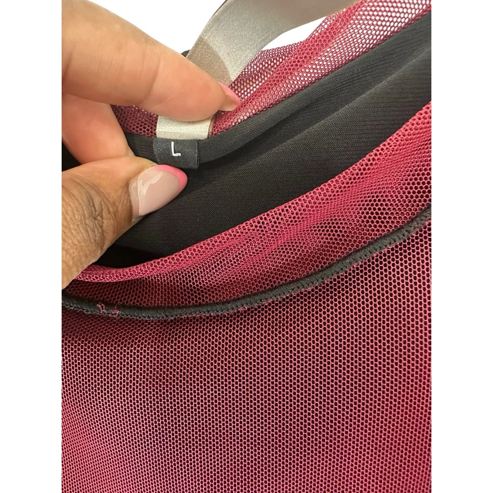 Vestido Cynthia Ashby Borgoña Malla Manga Larga Elástico En Capas Lagenlook Grande  Foto 4 de 4