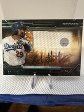 Adrian Gonzalez Autograph 2015 Topps Strata Clearly Authentic Jersey Relic /75
