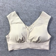Tommie Copper Sports Bra Womens Large Beige Shoulder Support Copper Znergy Gym