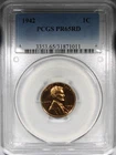 1942 Proof Lincoln Cent PCGS PR65RD Low Mintage RED COLOR