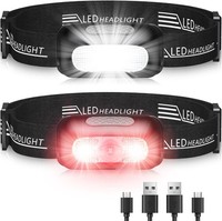Stirnlampe LED Wiederaufladbar 2 StüCk Superhell FüR Outdoor Camping Angeln