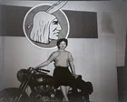 Vintage Royal Enfield Motorcycle Photo NEGATIVE Kodak Bike Indian Sign