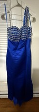 Jovani Royal Blue Ball Gown Single Shoulder Dress Size 10 Prom Evening Formal