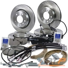 BREMSENSATZ VORNE + HINTEN + BREMSBACKEN FÜR BMW 3-ER E46 320-328