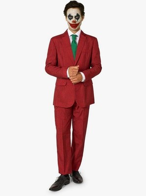 Joker Arthur Fleck Red Suit Cosplay Costume Men's Carnival Party Outfit Size XL