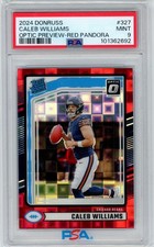 2024 Donruss Optic CALEB WILLIAMS Rated Rookie Red Pandora BEARS PSA 9 Mint D453