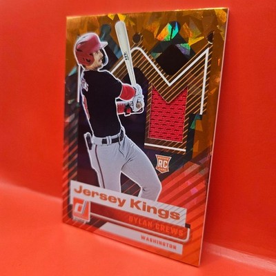 2025 PANINI DONRUSS #JK-DC DYLAN CREWS JERSEY KINGS ORANGE ICE (RC) PATCH NATS