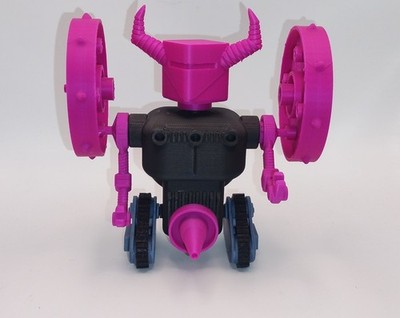 Custom Micronauts Nemesis Black/Fushcia PLA New Mego Takara Microman
