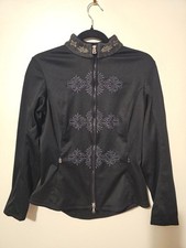 BOGNER Embroidered Softshell Jacket - Black Full Zip - Medium 38 