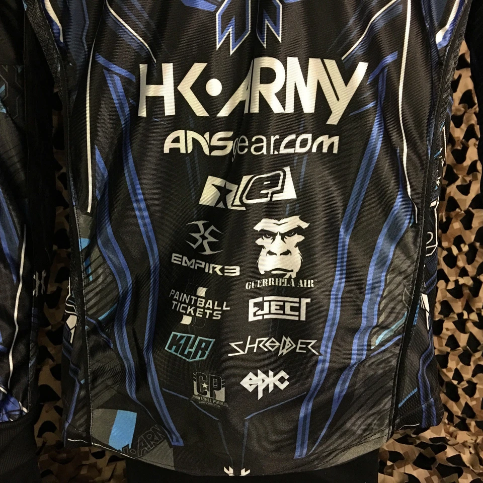 NUEVA CAMISETA DE PAINTBALL HK Army 2014 DYNASTY Team acolchada torneo - azul - pequeña Foto 4 de 4