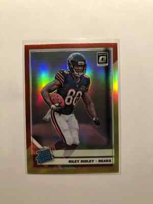 2019 Donruss Optic Riley Ridley Red & Yellow Rated Rookie Parallel #186 Bears RC