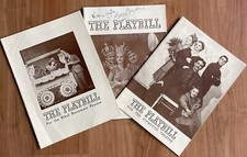 X3 Original Vintage 40s Playbill Plymouth Theatre Programs SIGNED By Actors Lot