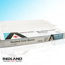 REDLAND Dental Headrest Cover Sleeves 11”x 9.5” Clear 250/Box 