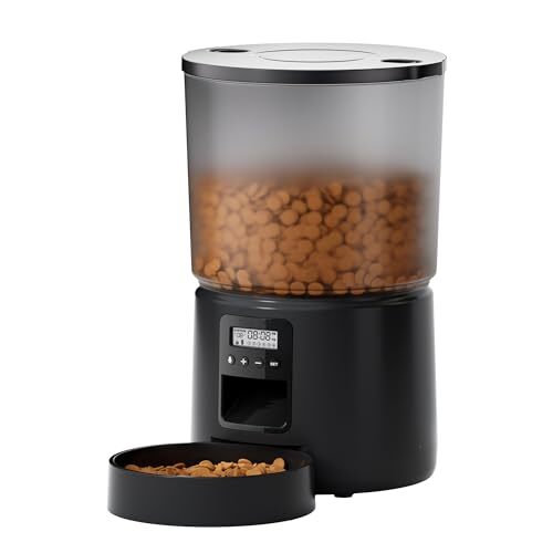 Distributeur croquettes chat automatique grande capacité 5L avec double alimentation électrique