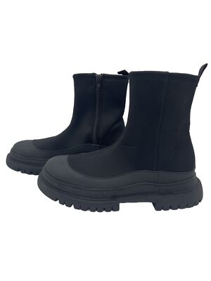 Zara Rubberized Ankle Combat Boots Women's Size 36 Sock Style