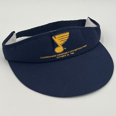 Mike Shanahan's 50th Birthday Party Commemorative Visor St Louis Blues 1989 VGC