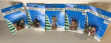Vintage Fabri-Centers of America 1992 Santa Village Figurines Five