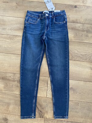 NEW ZARA KIDS MID RISE SKINNY JEANS BLUE 11-12 Years