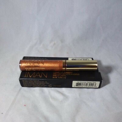 x2 IMAN LUXURY LIP SHIMMER Copper Tone