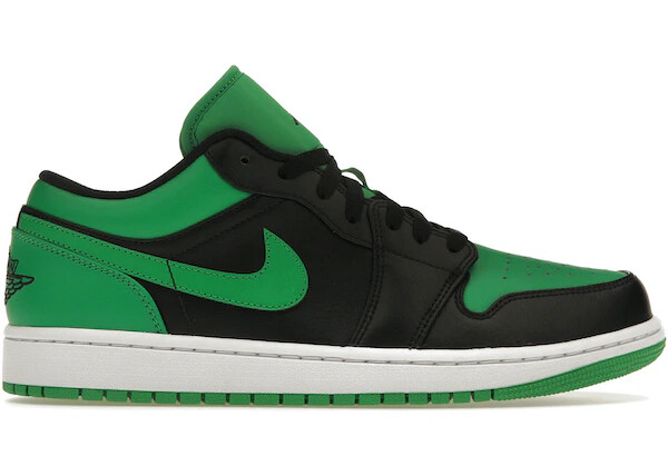 Size 14 - Air Jordan 1 Low Black Lucky Green for sale online