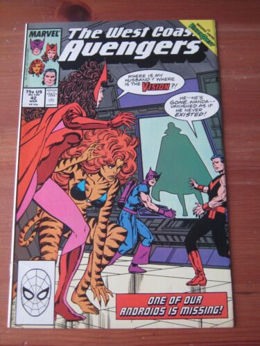 Avengers West Coast Vol. 2 # 42 Mar 1989 Marvel Scarlet Witch VisionQuest 1 ZCO3 - Picture 1 of 15