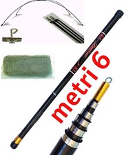 bilancia da pesca metri 6 con rete 40 mm archi mt. 1,50 morsetto pesca alborella