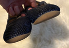 Little Girls Livie and Luca youth 3 snake skin navy blue pull on flats Must see! — photo 3