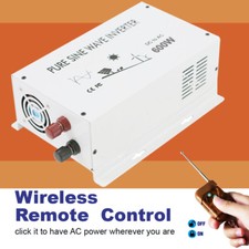 600W DC to AC Power Pure Sine Wave Inverter 36V 120V Car Solar Remote Control