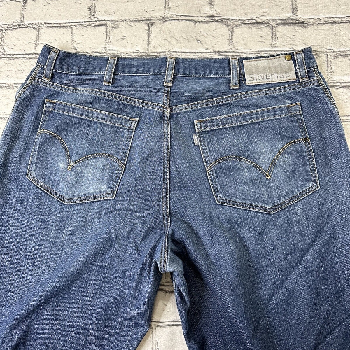 Levis Silvertab Baggy Fit Jeans 40x31 Blue Wide Leg Loose 90s