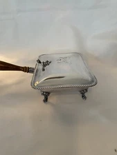 Vtg Poole Silver Plate Silent Butler Crumb Catcher