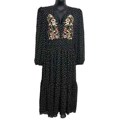 NWT SEE AND BE SEEN floral boho coastal cowgirl maxi Sz Medium