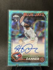 2024 Topps Chrome HAGEN DANNER Aqua Wave Auto /199 Blue Jays #RA-HD