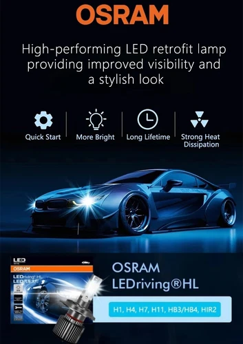 Osram LED H4 HB2 Headlight Globes Kit 6000K 12V High/Low Beam LEDriving Light - Picture 2 of 8