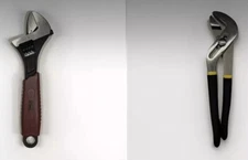 Comfort Grip Tools: 6" Adjustable Wrench, 10" Groove Joint Pliers, 50% Off!