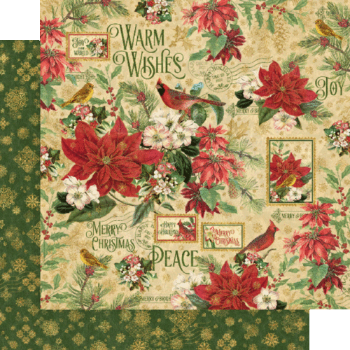 GRAPHIC 45 "WARM WISHES" 12X12 PAPER PACK CHRISTMAS HOLIDAYS SCRAPJACK'S PLACE - Picture 4 of 10