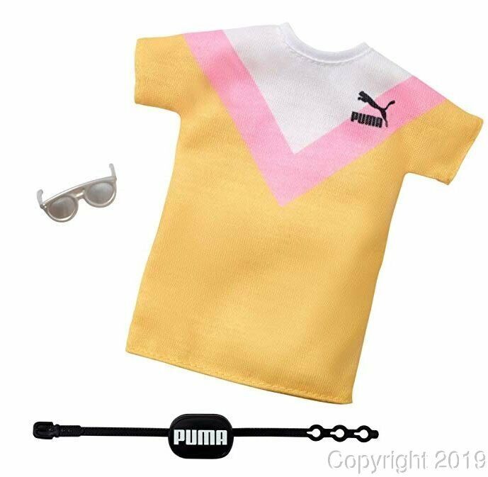 Barbie Puma Yellow and Pink Tennis Dress Fashion Pack ~IN STOCK