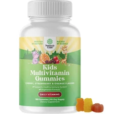 Plant Based Kids Multivitamin Gummies for Immunity Support Gluten Free 180ct