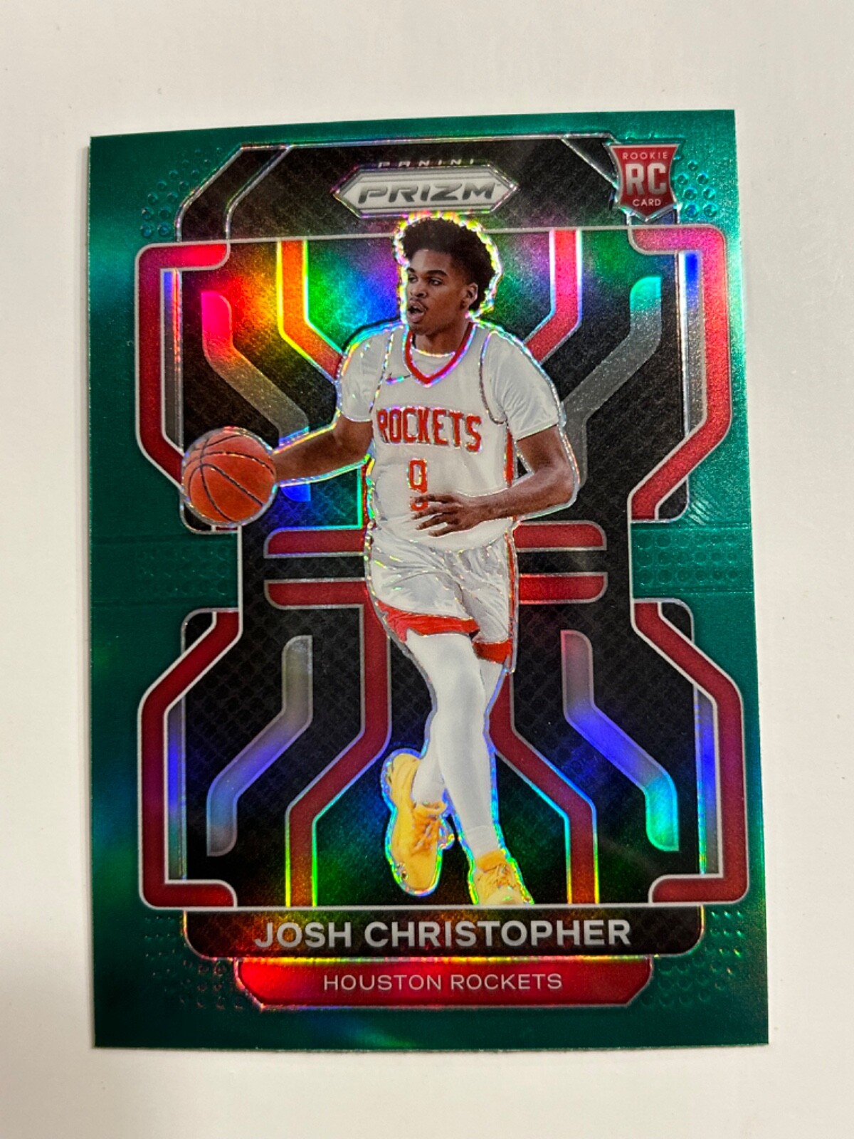 2021-22 Panini Prizm  Green Prizm #324 Josh Christopher (RC) Houston Rockets