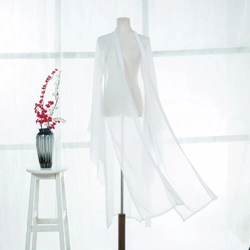 Fairy Hanfu Overcoat Adult Chiffon Cardigan Chinese FolkDance Large Sleeve Shirt - image 4 of 4